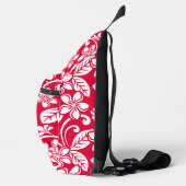 PLUMERIA-MUSTER IN STRAWBERRY RED CROSSBODY BAG (Rechts)