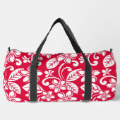 PLUMERIA-MUSTER IN STRAWBERRY RED DUFFLE BAG (Vorderseite)