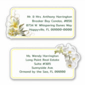 Plumeria n Orchids Vorbedruckte Mailing Labels (Vorderseite)