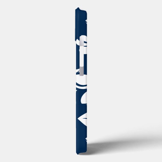 PLUMERIA (NAVY BLUE) Case-Mate iPhone HÜLLE (Rückseite / Links)