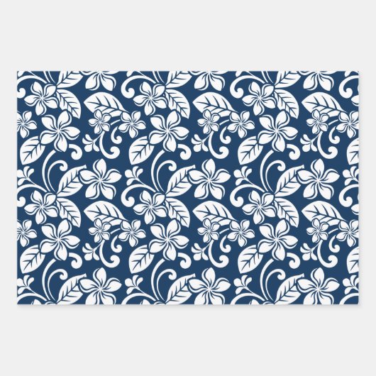PLUMERIA (NAVY BLUE) GESCHENKPAPIER SET (Vorderseite 3)