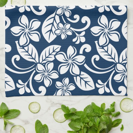 PLUMERIA (NAVY BLUE) GESCHIRRTUCH (Gefaltet)