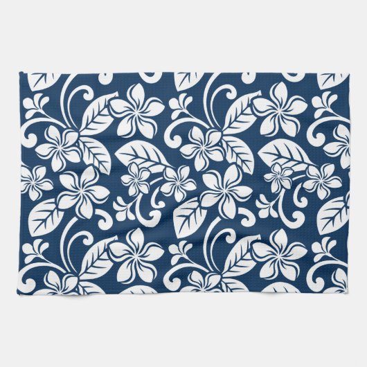 PLUMERIA (NAVY BLUE) GESCHIRRTUCH (Horizontal)