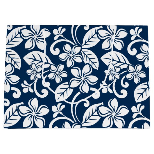 PLUMERIA (NAVY BLUE) GROßE GESCHENKTÜTE (Vorderseite)