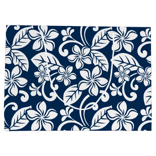 PLUMERIA (NAVY BLUE) GROßE GESCHENKTÜTE (Rückseite)