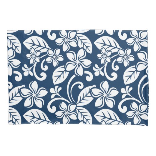 PLUMERIA (NAVY BLUE) KISSENBEZUG (Vorderseite-Links)