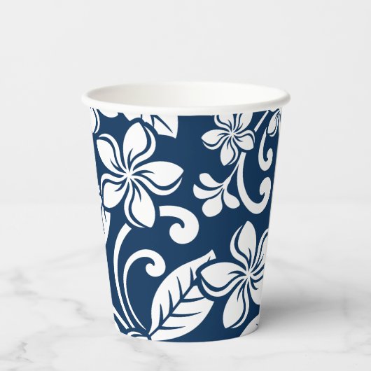 PLUMERIA (NAVY BLUE) PAPPBECHER (Rückseite)