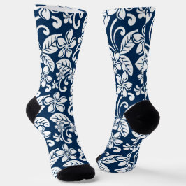 PLUMERIA (NAVY BLUE) SOCKEN