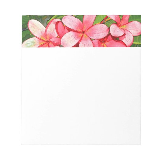 Plumeria Notizblock (Vorderseite)