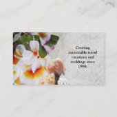Plumeria Orchid Lei Business Cards Visitenkarte (Rückseite)