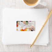 Plumeria Orchid Lei in den Sandstränden Adressaufkleber (Insitu)