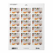 Plumeria Orchid Lei in den Sandstränden Adressaufkleber (Vorne)