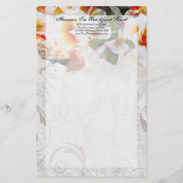Plumeria Orchid Lei in der Sand Stationery Briefpapier