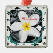 Plumeria Ornament Aus Metall (Vorne)