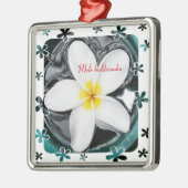 Plumeria Ornament Aus Metall (Links)