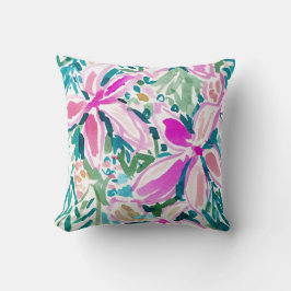 PLUMERIA-PARADIES tropisches BlumenAquarell Kissen