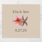 Plumeria Personalisiert Wedding Beer Bottle Labels Bierflaschenetikett (Einzelnes Label)