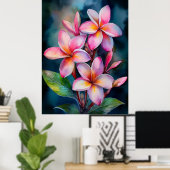 Plumeria Plumeria Poster (Heimbüro)