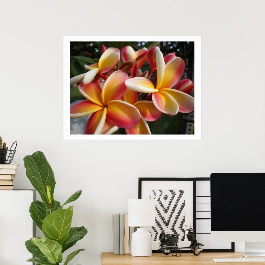 Plumeria Poster (Heimbüro)