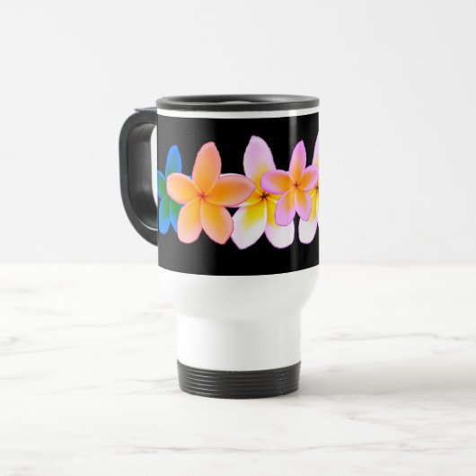 Plumeria Reisebecher (Vorderseite Links)