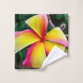Plumeria rubra badhandtuch set (Waschlappen)