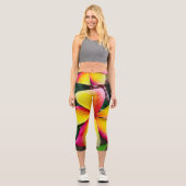 Plumeria rubra capri leggings (Vorderseite)