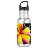 Plumeria rubra edelstahlflasche (Vorderseite)