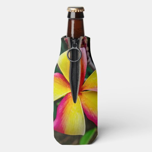 Plumeria rubra flaschenkühler (Flasche Rückseite)