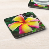 Plumeria rubra getränkeuntersetzer (Linke Seite)
