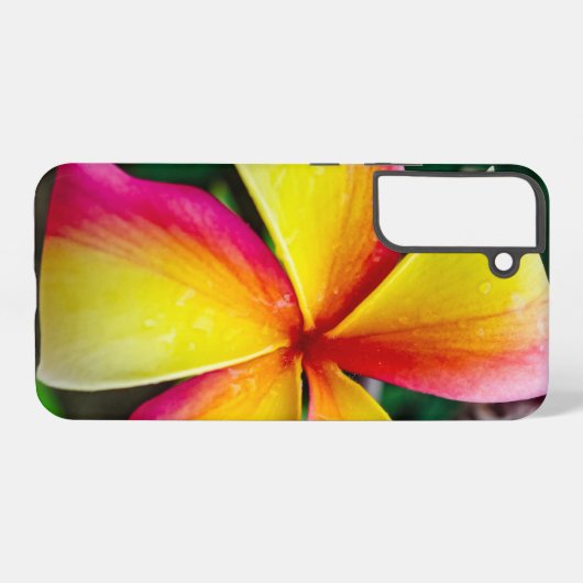 Plumeria rubra samsung galaxy hülle (Rückseite (Horizontal))