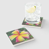 Plumeria rubra steinuntersetzer (Seitenansicht)
