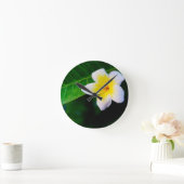 Plumeria Runde Wanduhr (Zuhause)