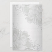 Plumeria Satinblick Blumenbriefpapier Briefpapier (Vorne/Hinten)