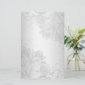 Plumeria Satinblick Blumenbriefpapier Briefpapier (Stehend Vorderseite)