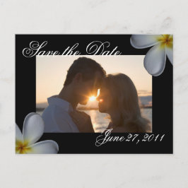 Plumeria Save the Date Postkarte