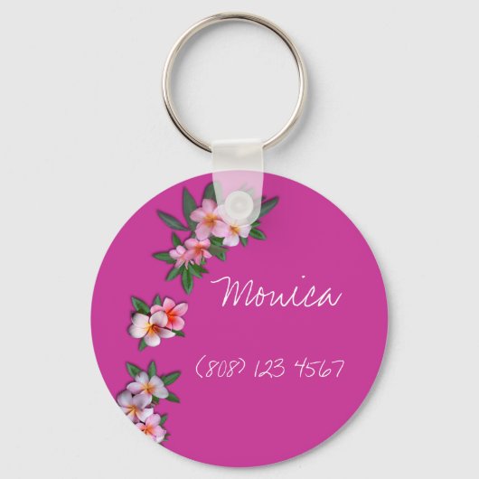 Plumeria Schlüsselanhänger (Vorderseite)