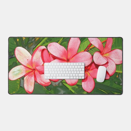 Plumeria Schreibtischunterlage (Tastatur & Maus)