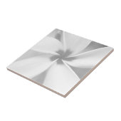 Plumeria - Schwarz-Weiß-Macro-Portrait Fliese (Seite)