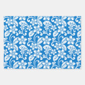 PLUMERIA (SKY BLAUE) - PAPIERSHEETS AUF DER INSEL GESCHENKPAPIER SET (Vorderseite 3)