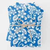 PLUMERIA (SKY BLAUE) - PAPIERSHEETS AUF DER INSEL GESCHENKPAPIER SET (Beispiel)