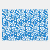 PLUMERIA (SKY BLAUE) - PAPIERSHEETS AUF DER INSEL GESCHENKPAPIER SET (Vorderseite)