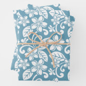 PLUMERIA (SLATE BLAUE) GESCHENKPAPIER SET (Beispiel)