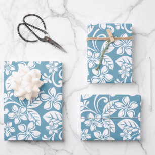 PLUMERIA (SLATE BLAUE) GESCHENKPAPIER SET