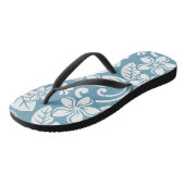 PLUMERIA (SLATE BLAUE), Paar von Flip Flops Badesandalen (Schrägansicht)