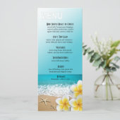 Plumeria Starfish Beach Dinner Menü Menükarte (Stehend Vorderseite)