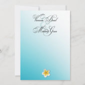 Plumeria Starfish Beach Hawaiian Wedding Einladung (Rückseite)