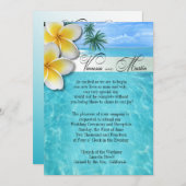 Plumeria Starfish Beach Hawaiian Wedding Einladung (Vorne/Hinten)