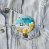 Plumeria Starfish Beach Tropical Hawaii Button (Beispiel)