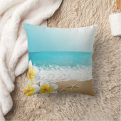 Plumeria Starfish Beach Tropical Hawaii Kissen (Decke)