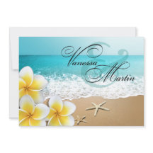 Plumeria Starfish Beach Tropical Wedding